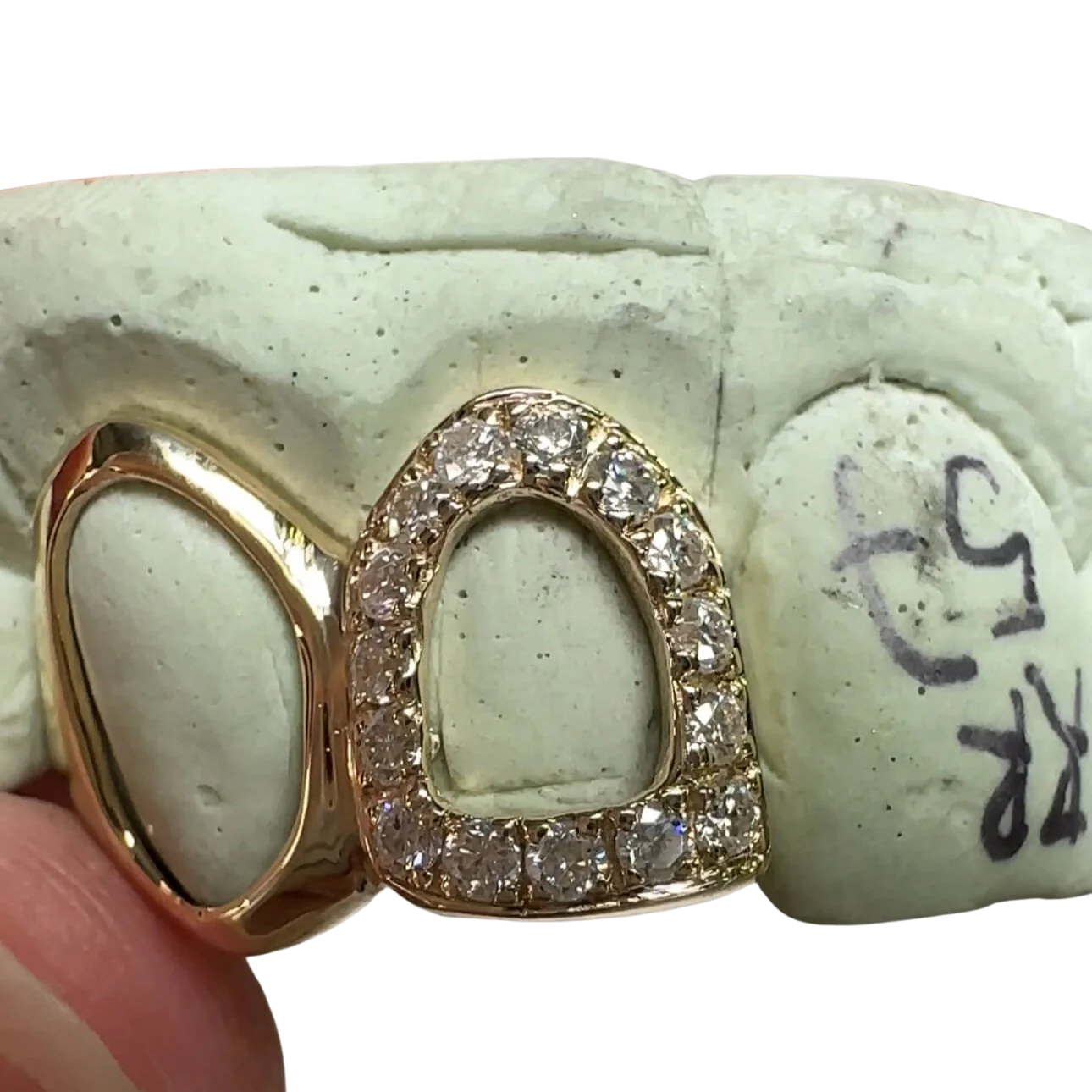 2 Piece Window Canine & Iced Incisor Grillz Set