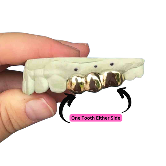 3 Piece Missing Tooth Cover Up Grillz