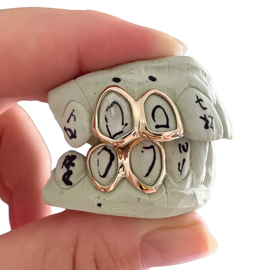 4 Piece Open Face (Window) Grillz set