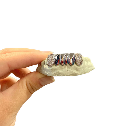 6 Piece Grillz set with Iced Out Canines